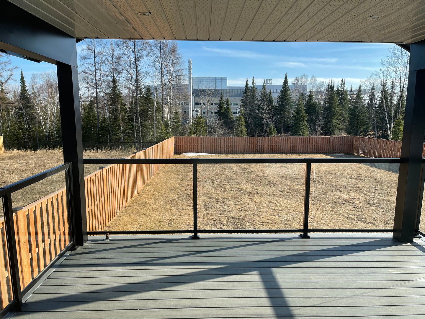 Last bit of snow in the backyard