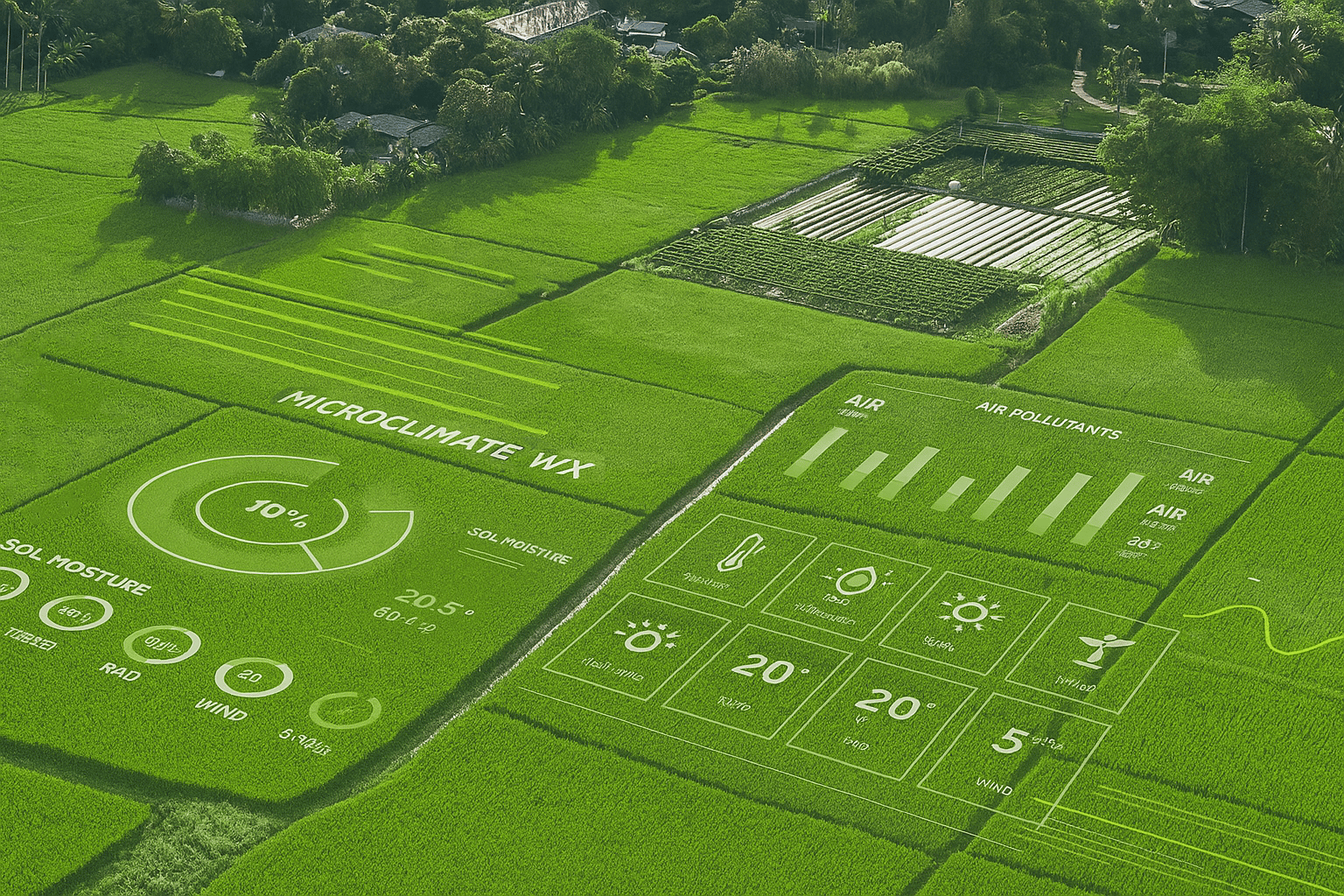 Microclimate WX weather station deployed in field