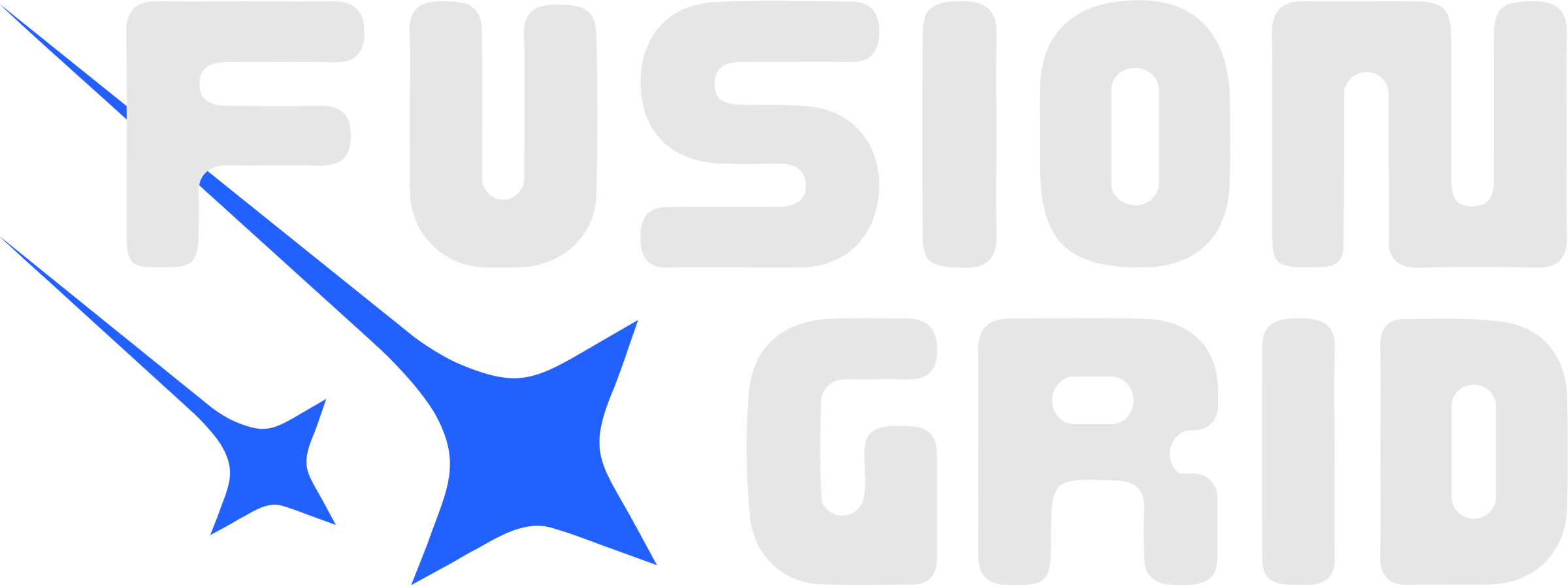 Fusion Grid logo with stylized stars and bold text in blue and gray.