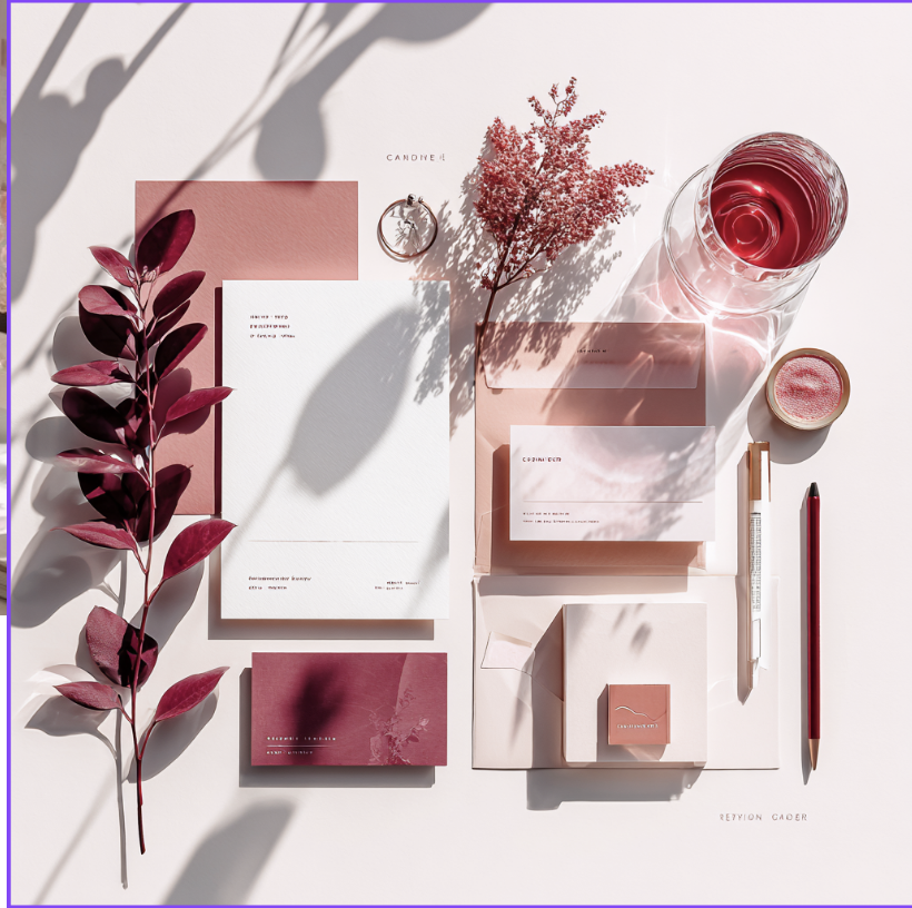 Brand design and stationery mockup