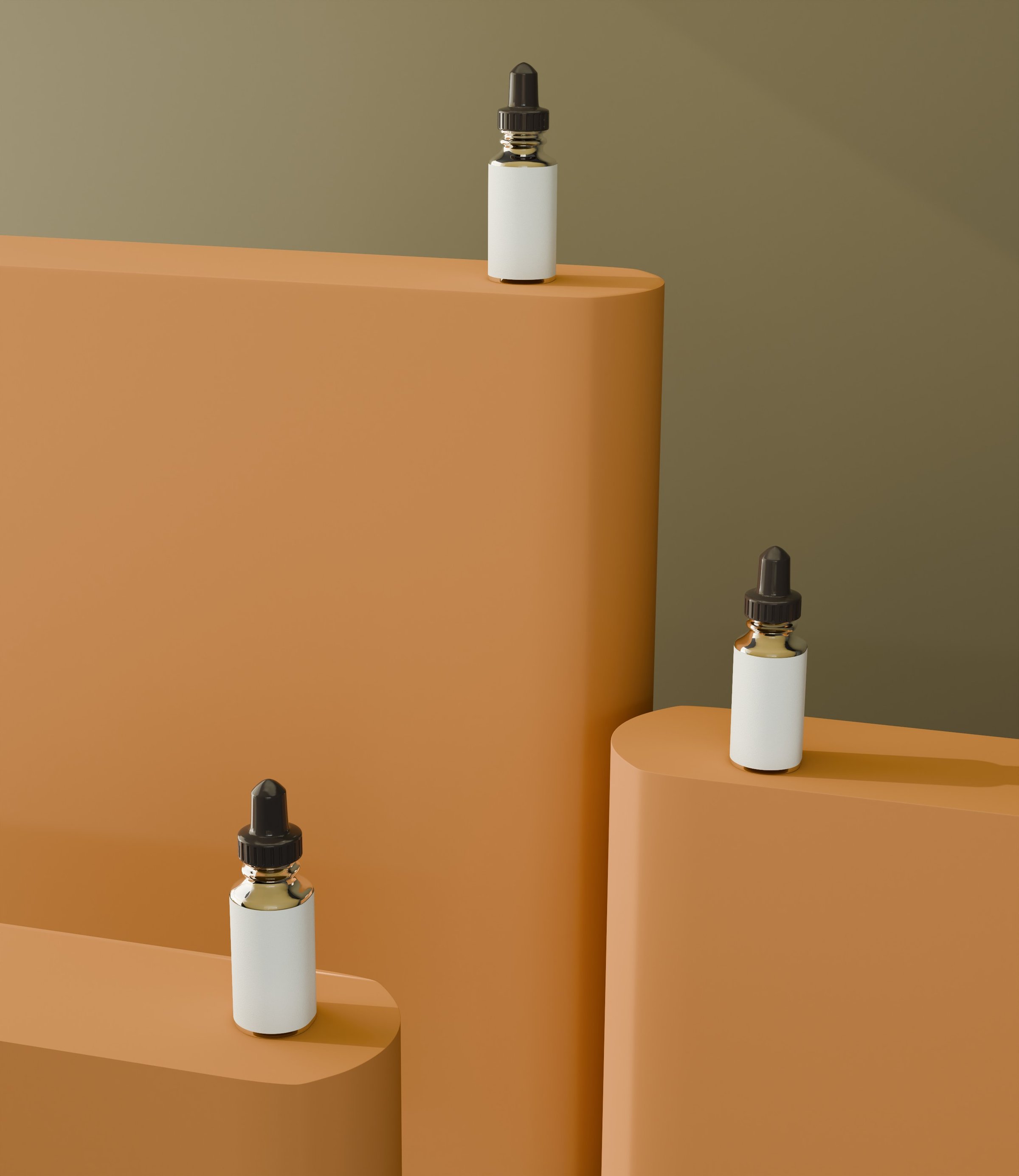 Beauty products presentation, studio setup.