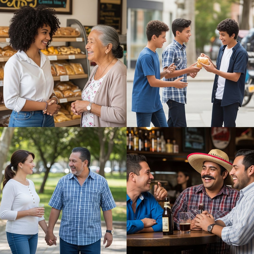 Vertical shot of young African American teacher standing at desk talking to students explaining task, during speaking club session in English language school for adult learners