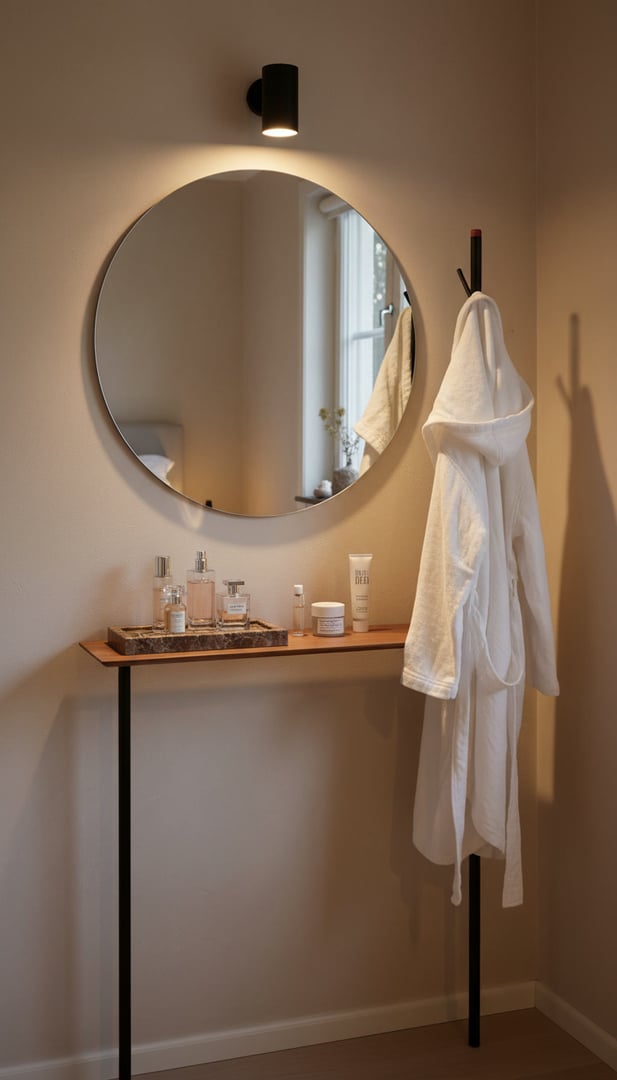 Klesstativ med morgenrutine