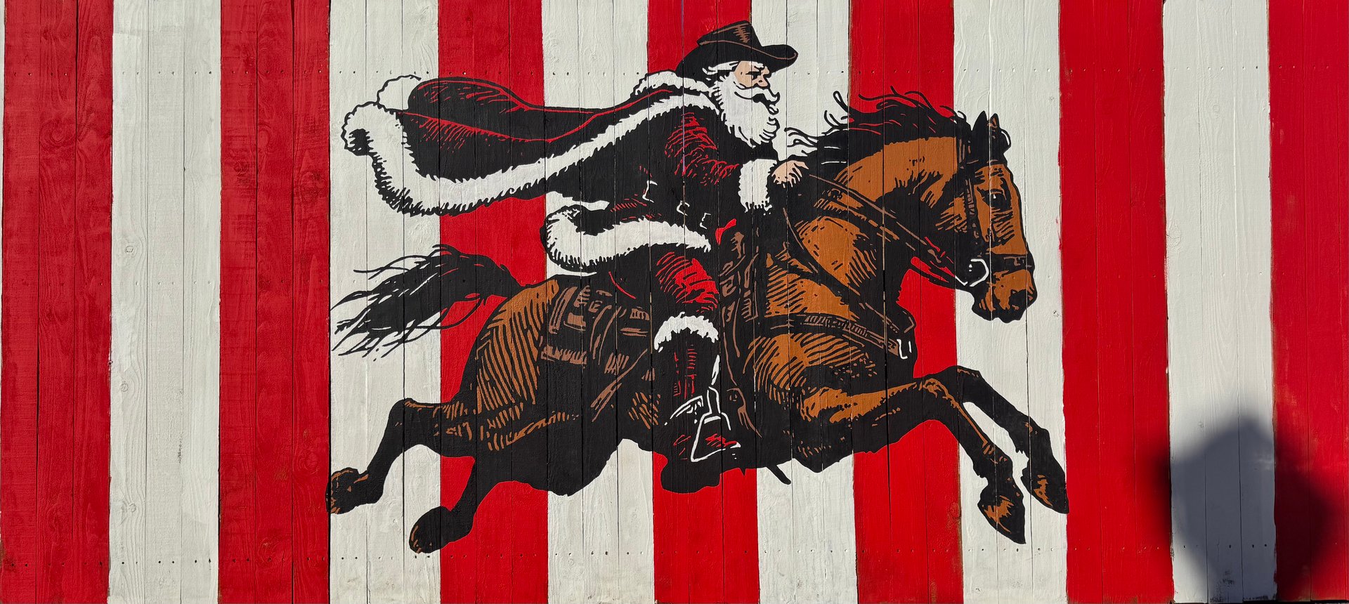 Stick Figure Media Santa Mural