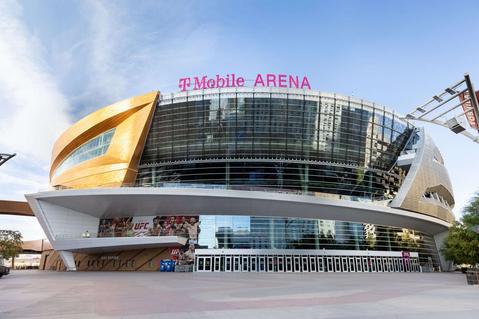 Las Vegas, NV, USA - November 10, 2024: T-Mobile Arena is a sports, concert, and event venue located near the Las Vegas strip and home to the NHL's Las Vegas Golden Knights.