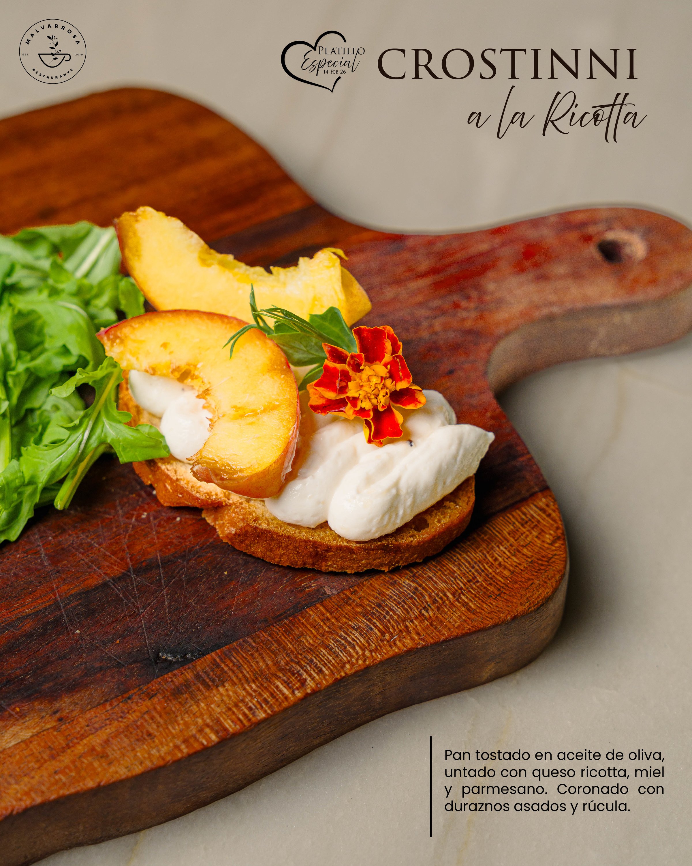 Platillo especial San Valentín