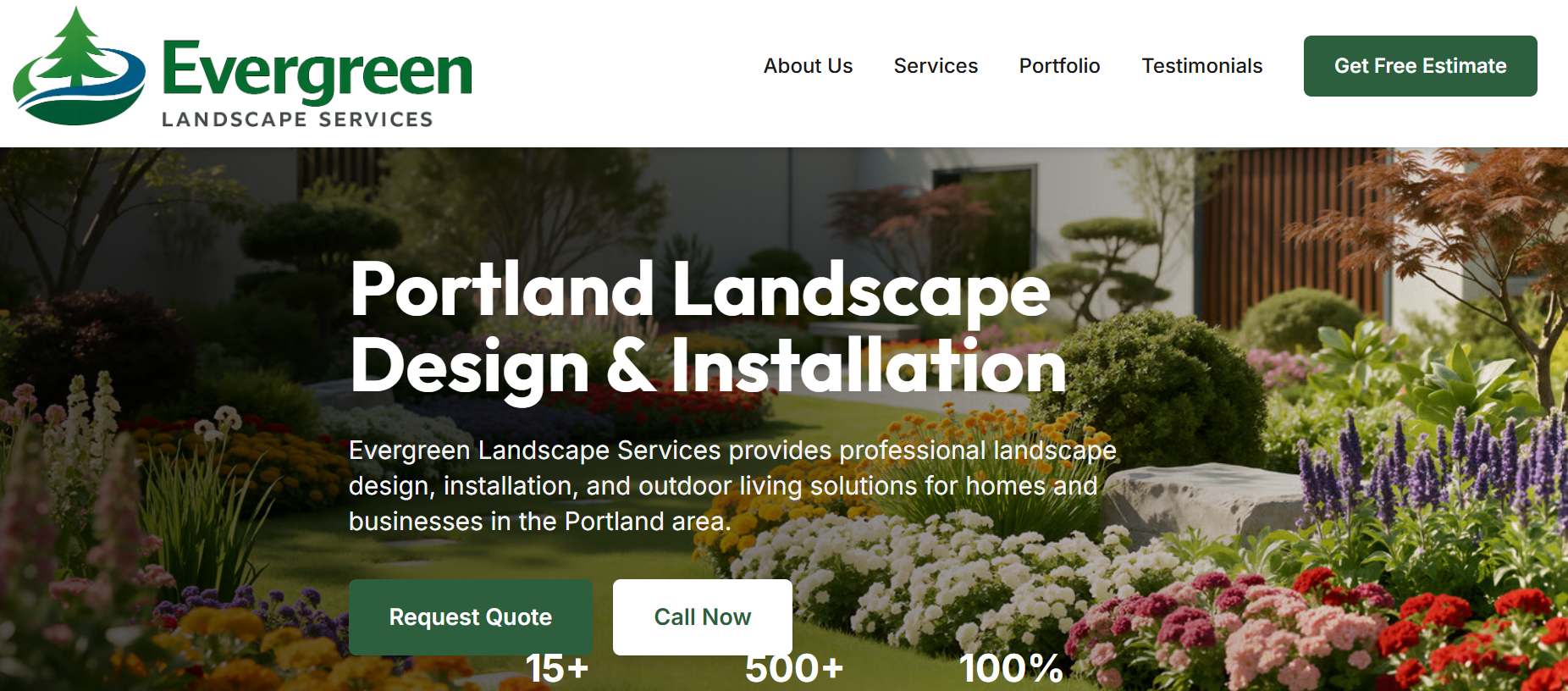 Evergreen Landscape Services website demo