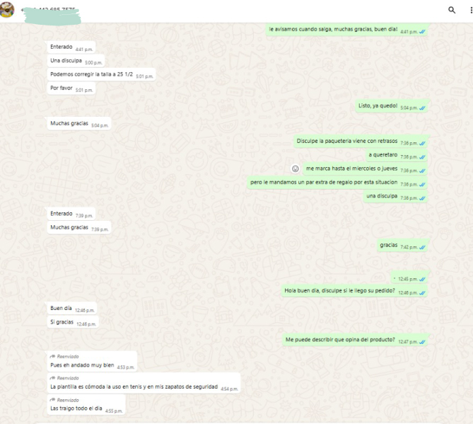 Testimonio real de cliente vía WhatsApp