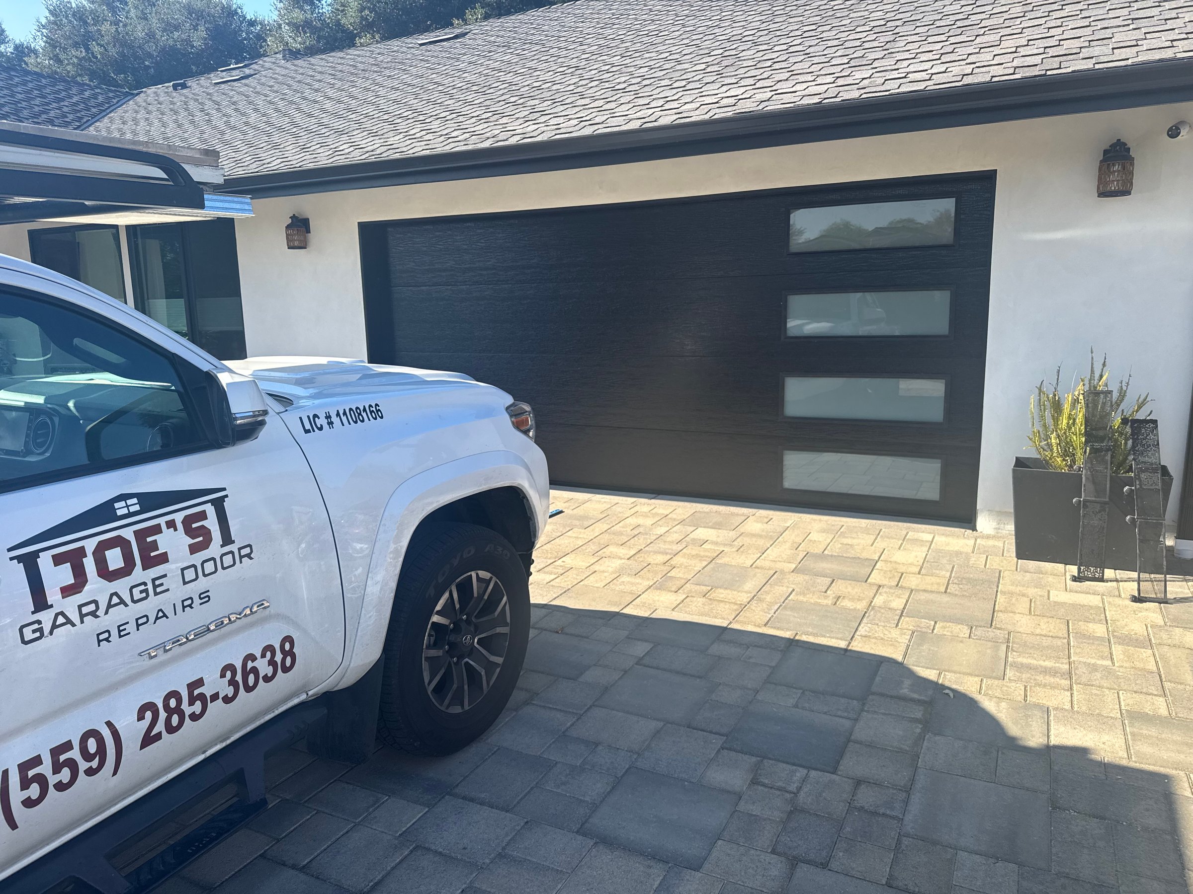Residential garage door installation