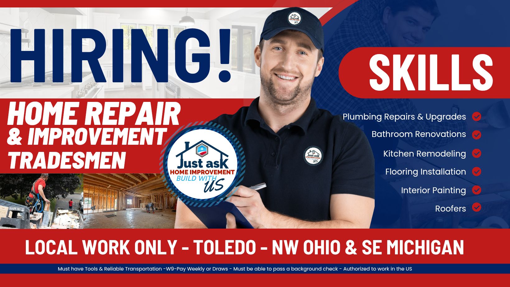 Join our team - JUST ASK Home Improvement is hiring