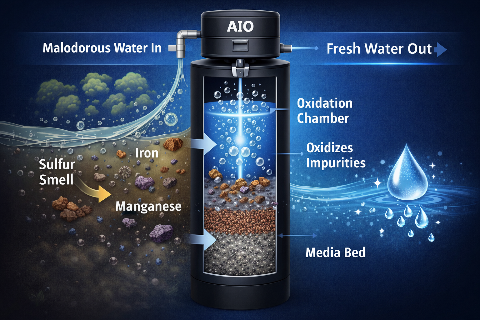 Iron & Sulfur Water Treatment System