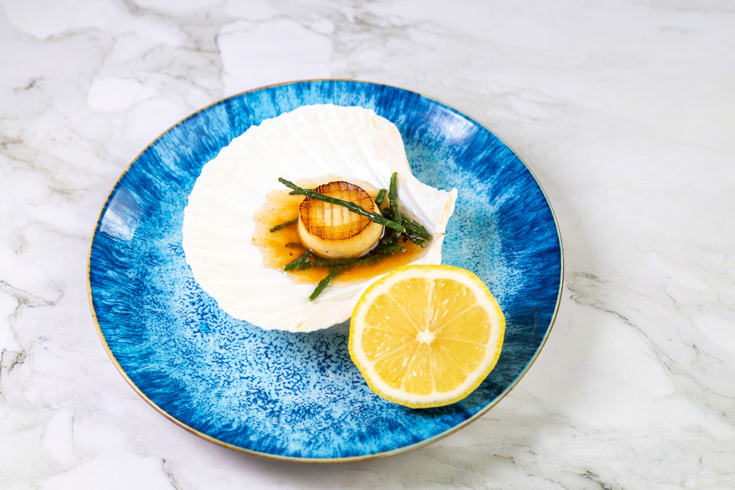 scallop with lemon