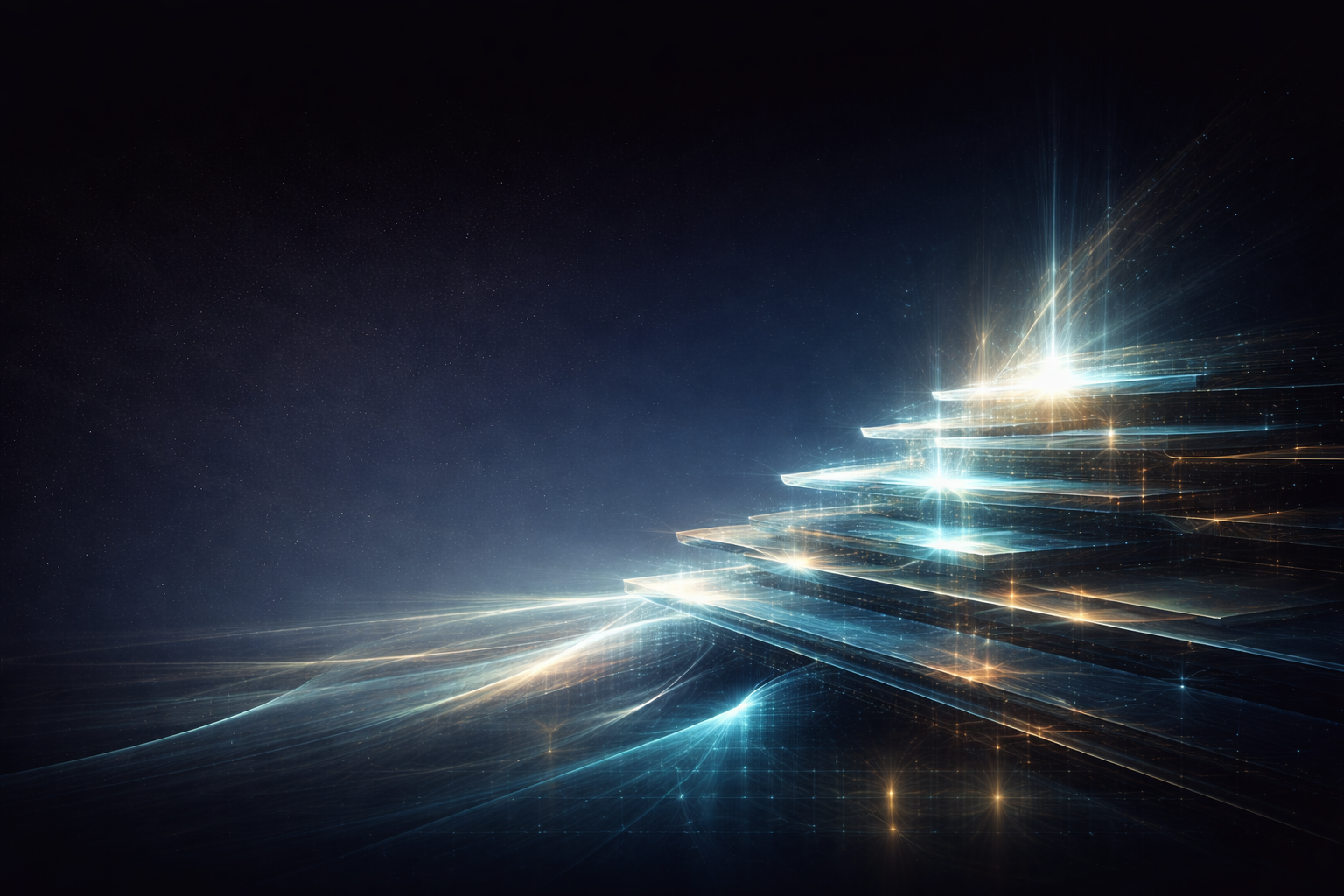 Abstract futuristic background representing AI innovation and stability