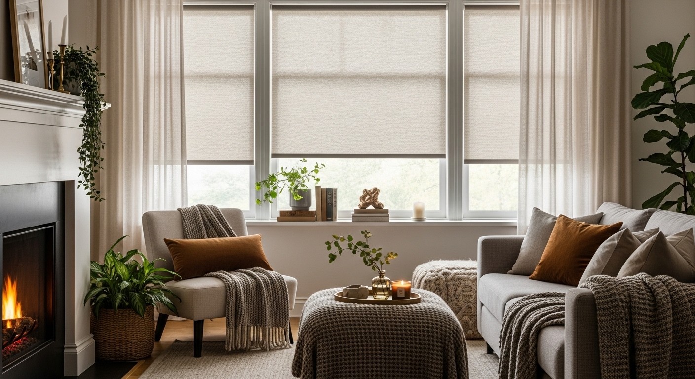 Interior motorized shades