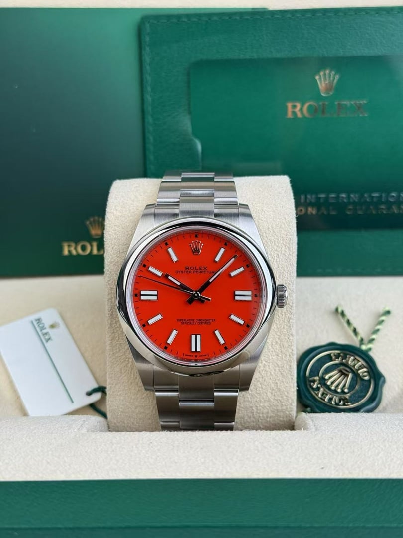 Rolex Oyster Perpetual 41mm Red Index Dial