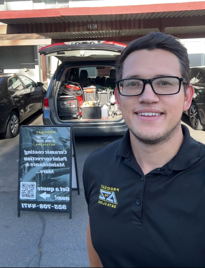 Mobile detailing van with professional equipment