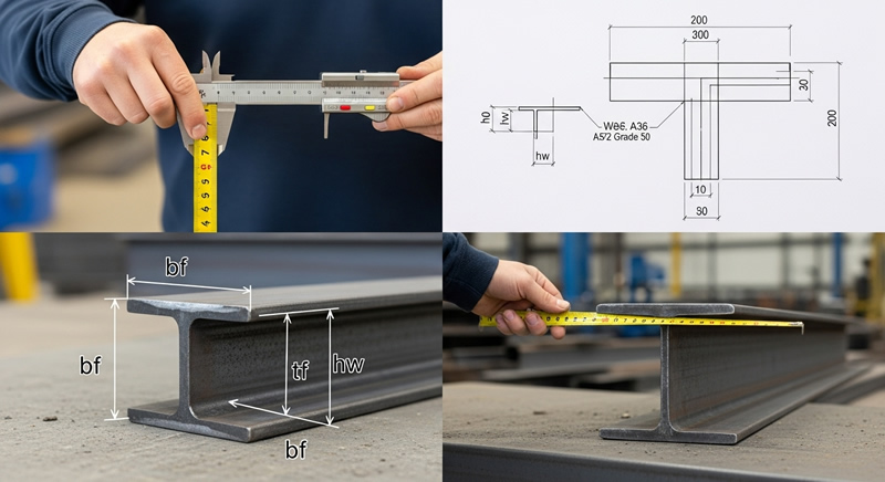 Control dimensional y medición de acero estructural