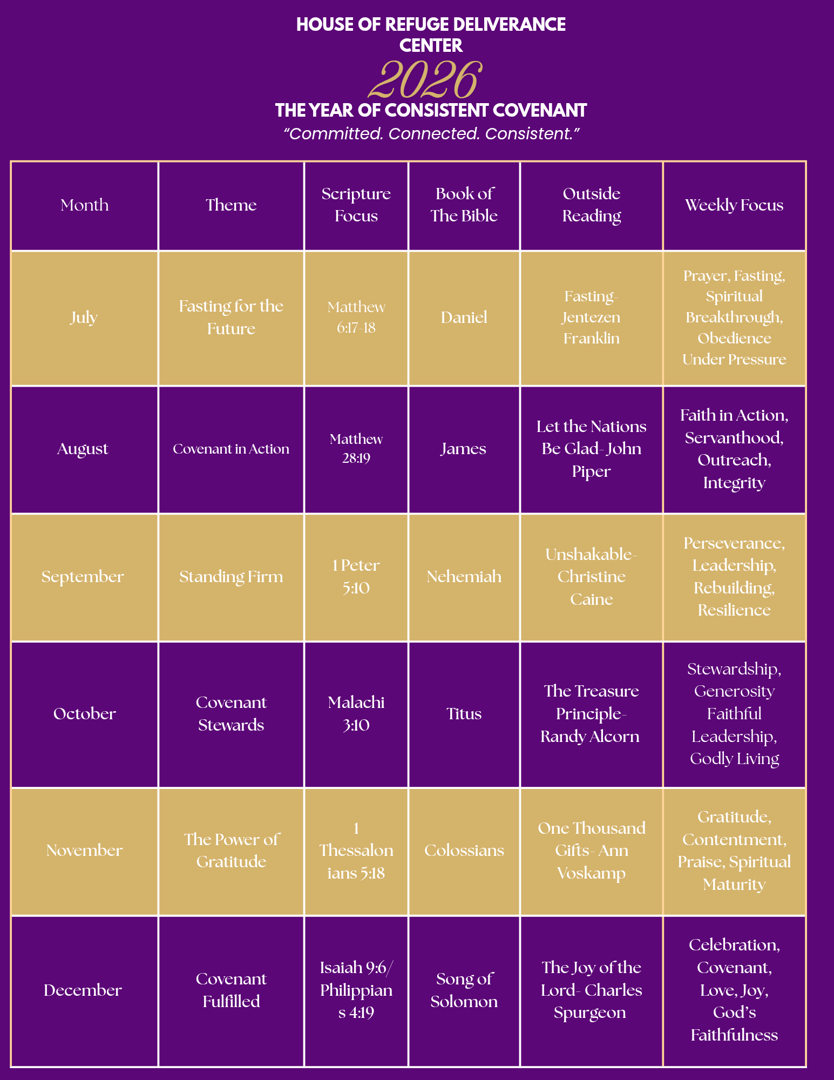 Second Half of 2026 Reading Calendar
