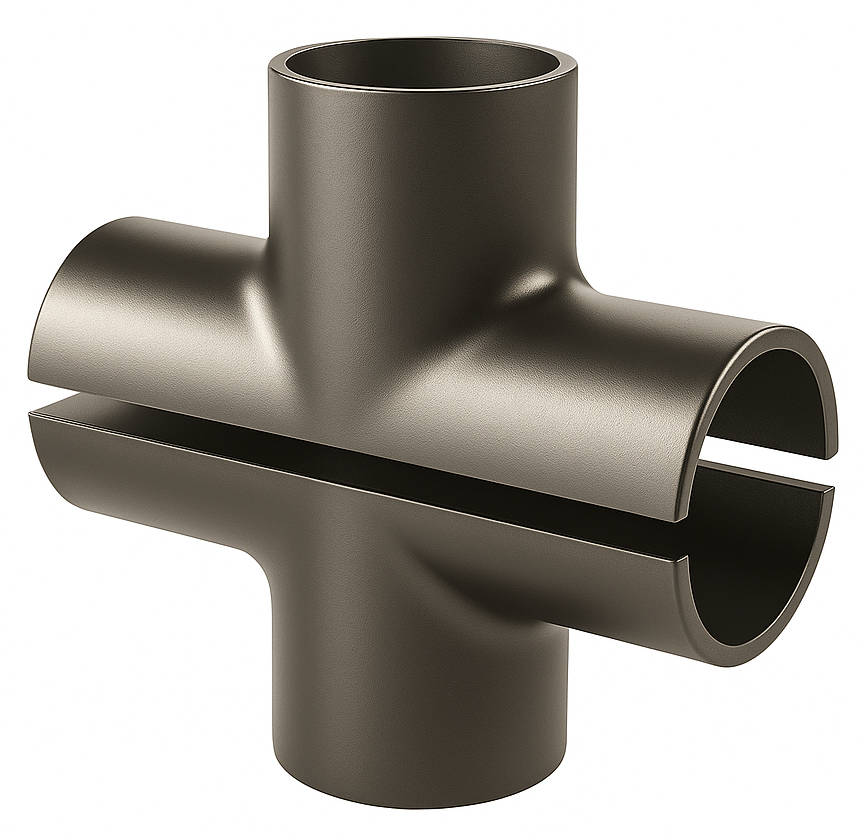 Cruz Bipartida pipe fitting