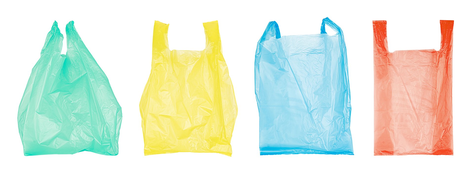 Plastic bag isolated on white background