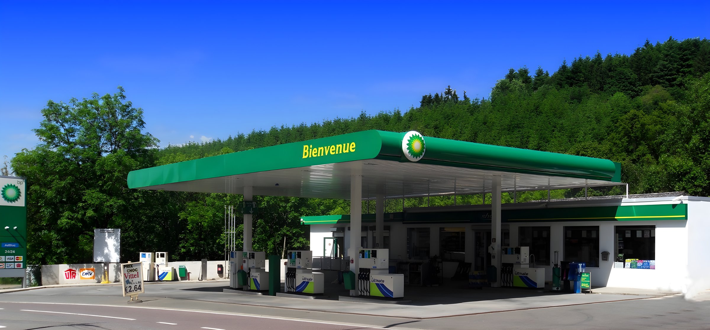 Arrière-plan station-service BP