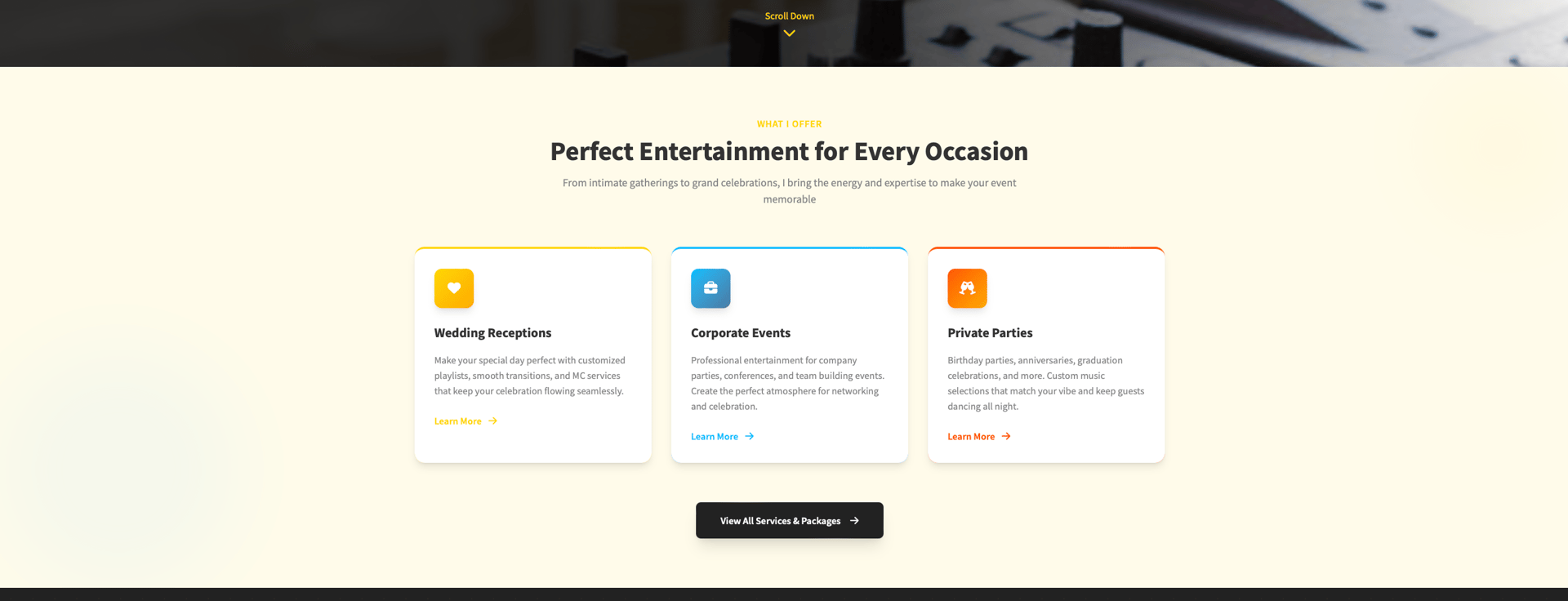 DJ Booking website project