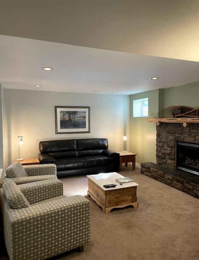 Cozy living area in Calgary guesthouse