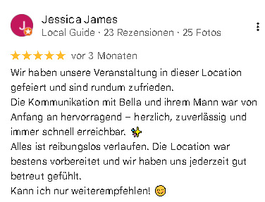 Google Bewertung La Bella Events