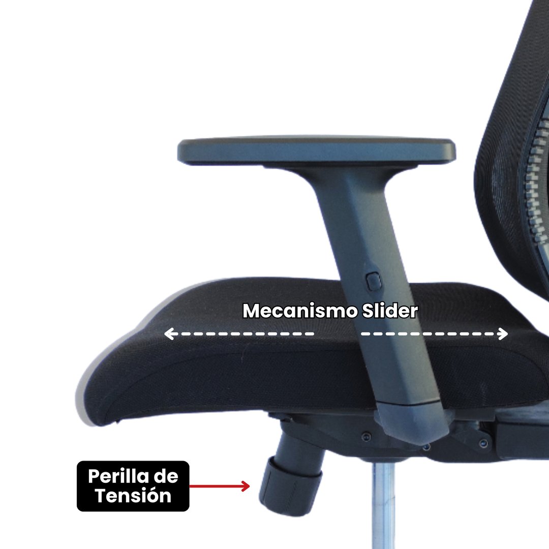 Mecanismo SLIDER para ajuste de profundidad del asiento
