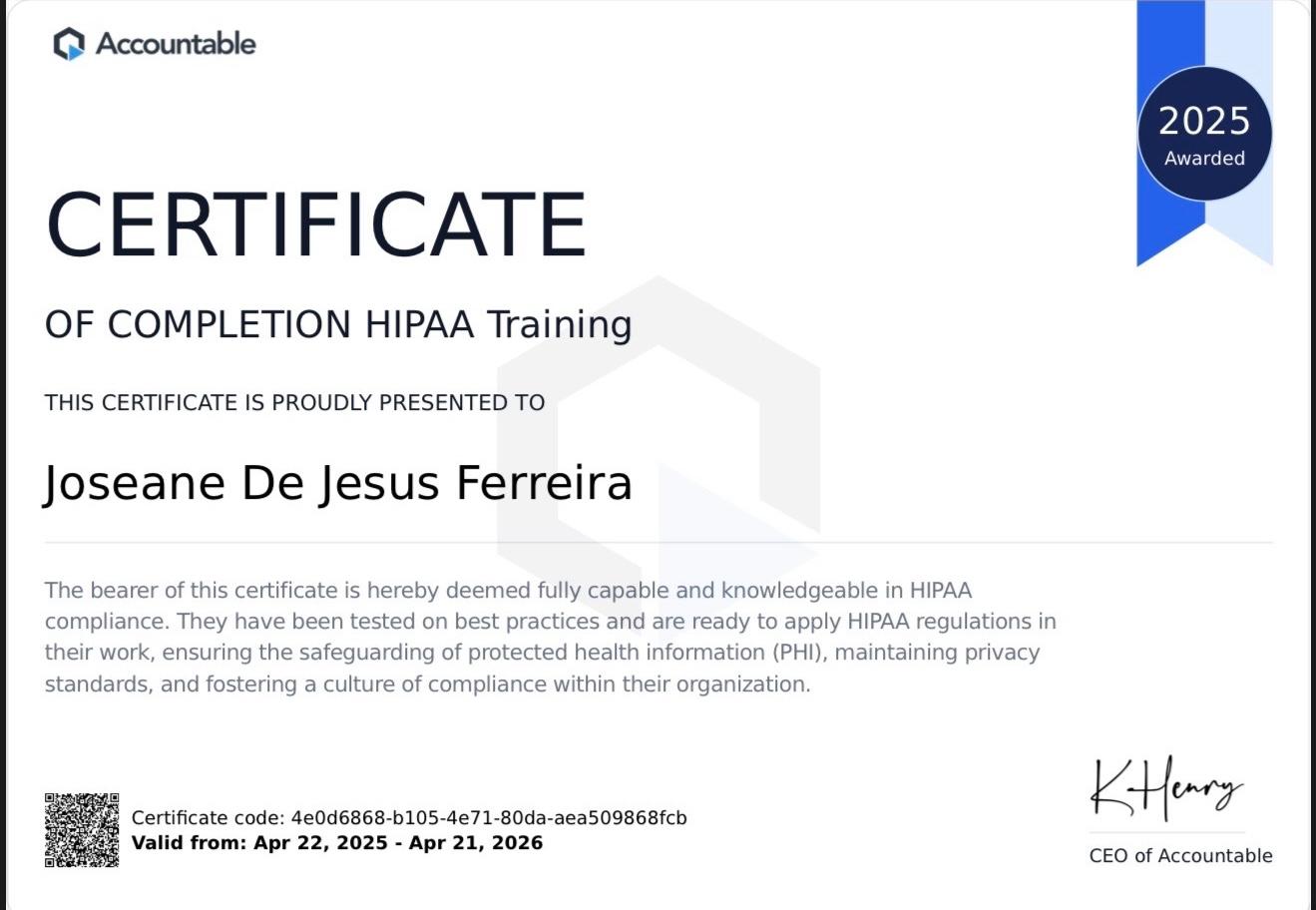 Professional Certification