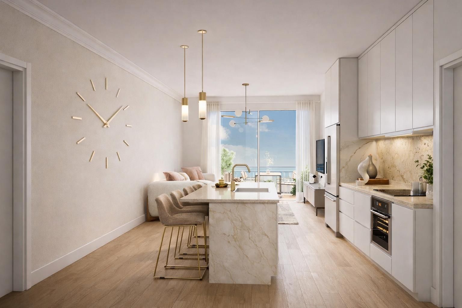 Type D living room and kitchen