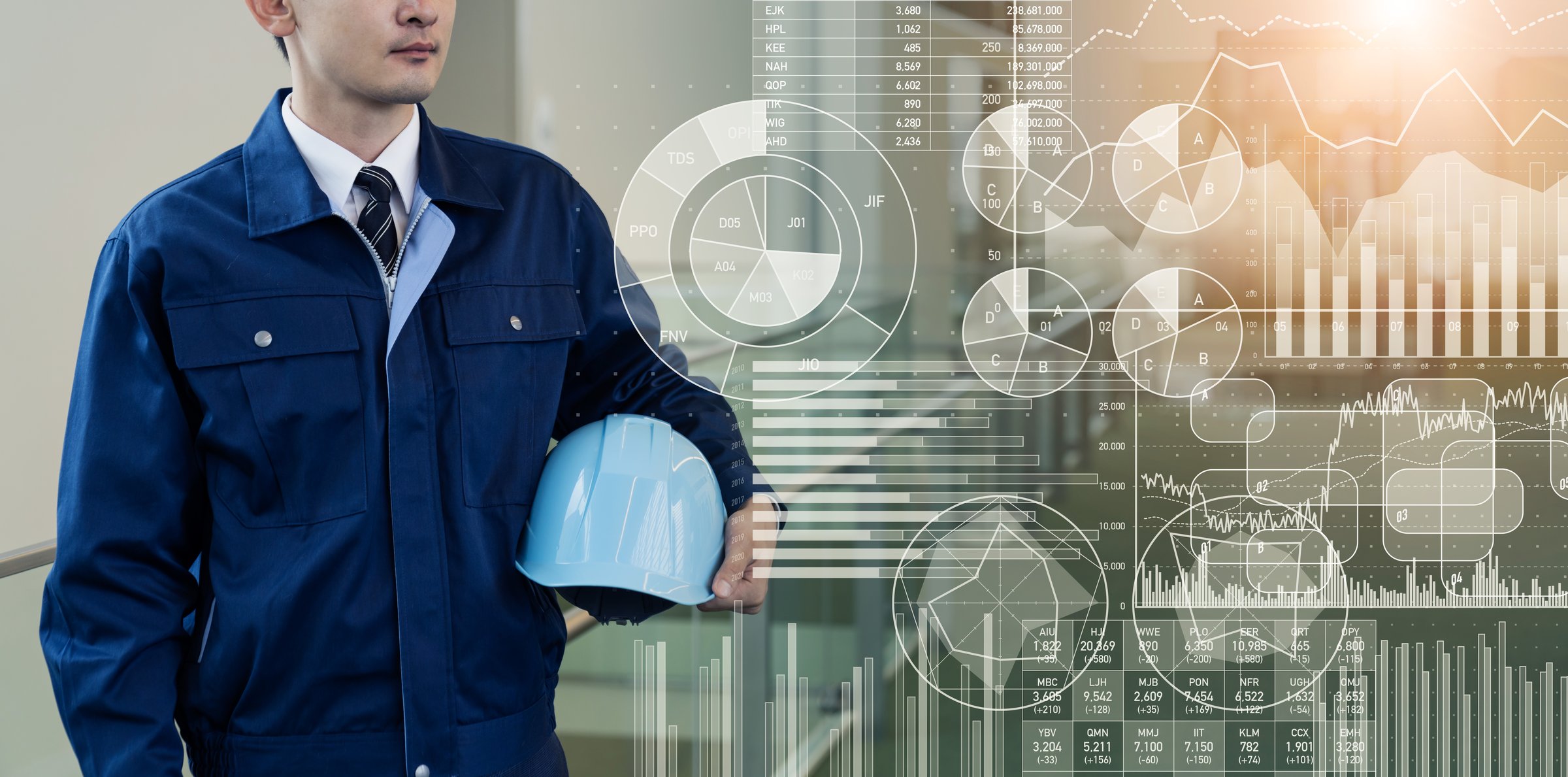 Industry and statistics concept. Construction. Design.