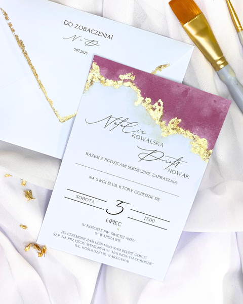 Zaproszenie złocone 1