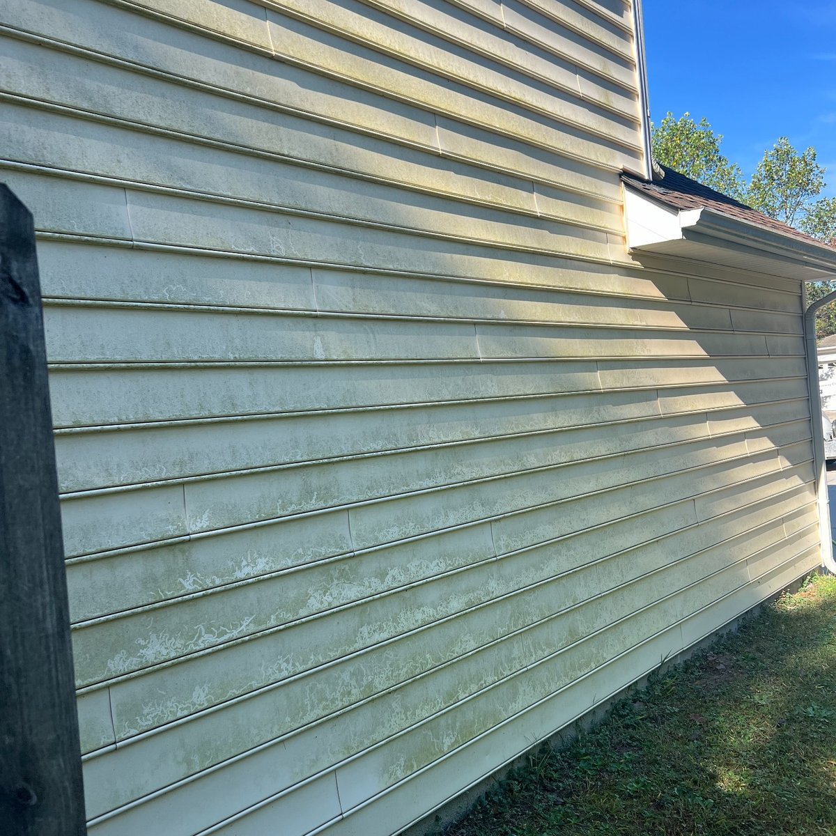 After house washing in Rolesville NC - clean siding