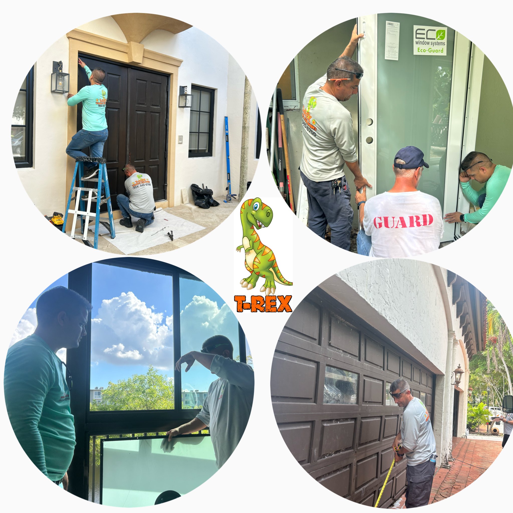 Hurricane impact window and door installation projects across South Florida by T-Rex Windows & Doors