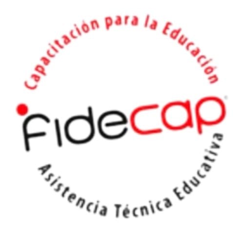 Logo of FIDECAP with text Capacitación para la Educación and Asistencia Técnica Educativa in a circular layout.