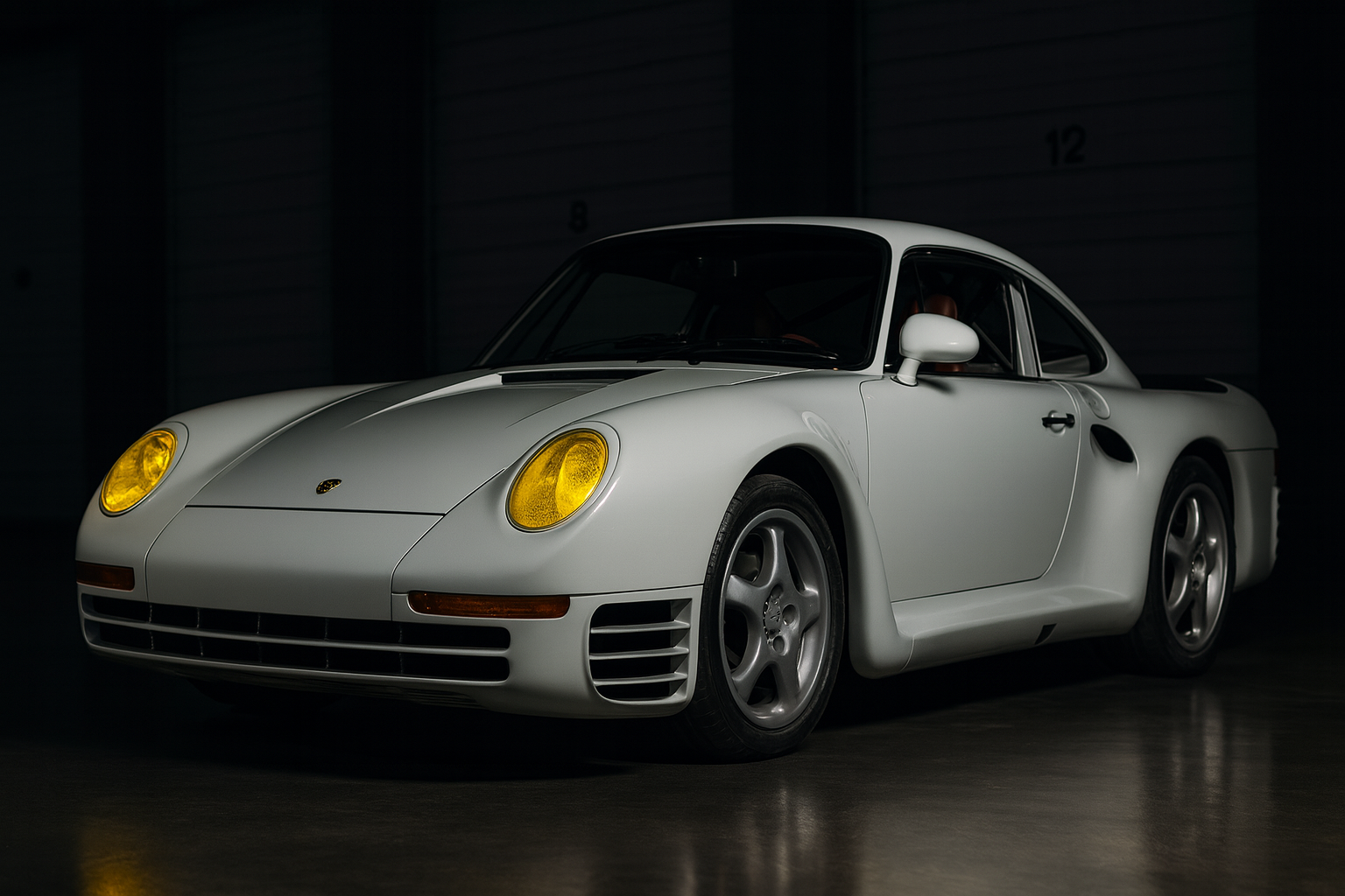 Porsche 959 on highway