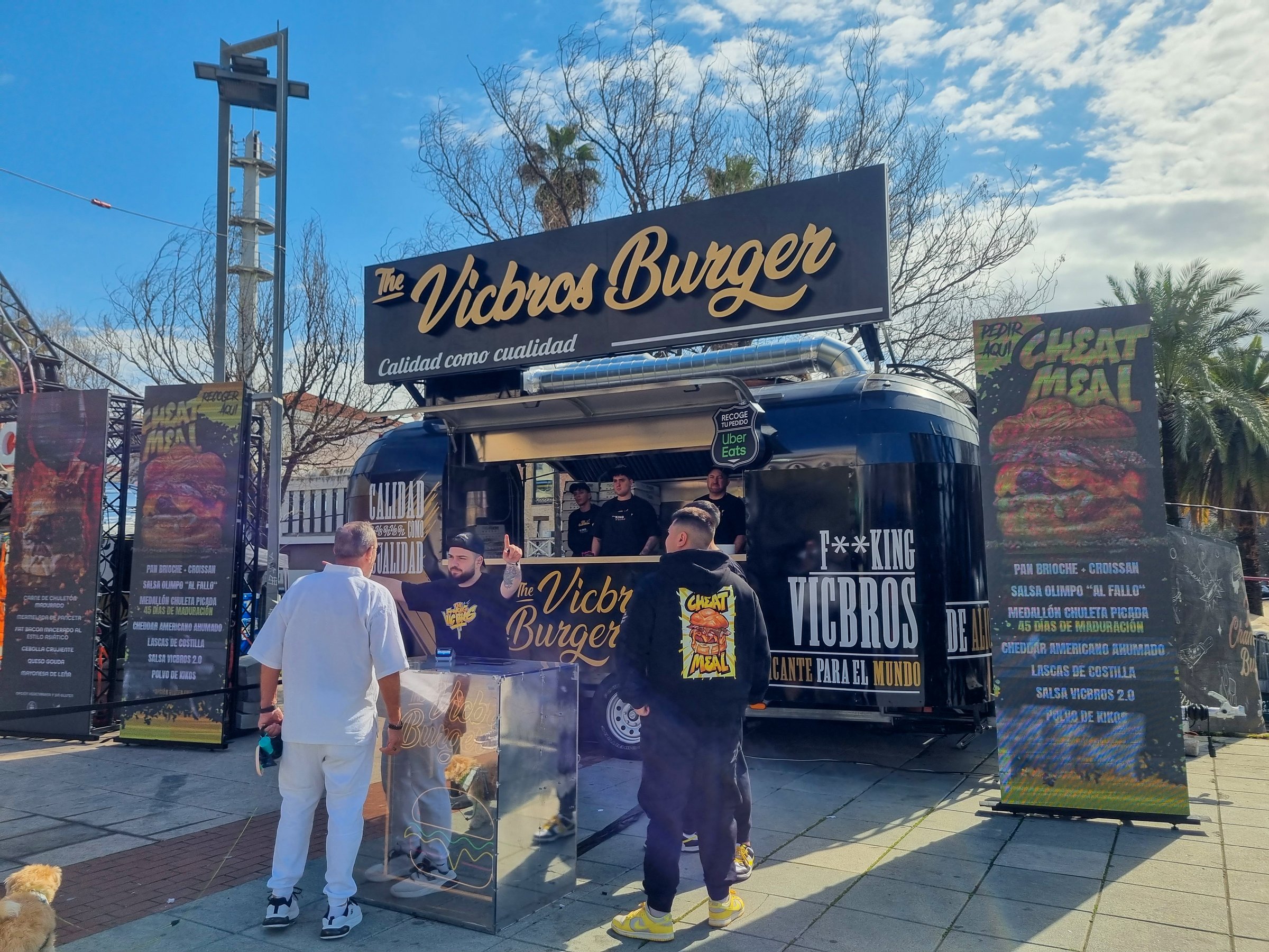 Cordoba, Spain, 01-03-2025: The Champions Burger, Spain's main burger festival, the biggest burger event.The food truck of Vicbros burger