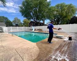 Pool deck cleaning service