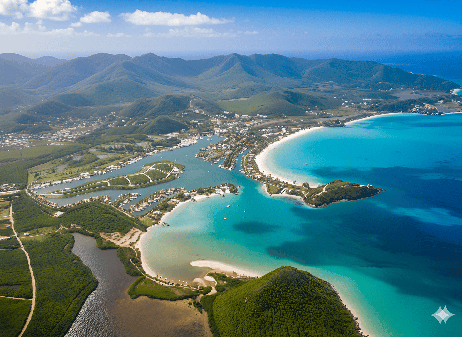 Jolly Harbour marina and resort area