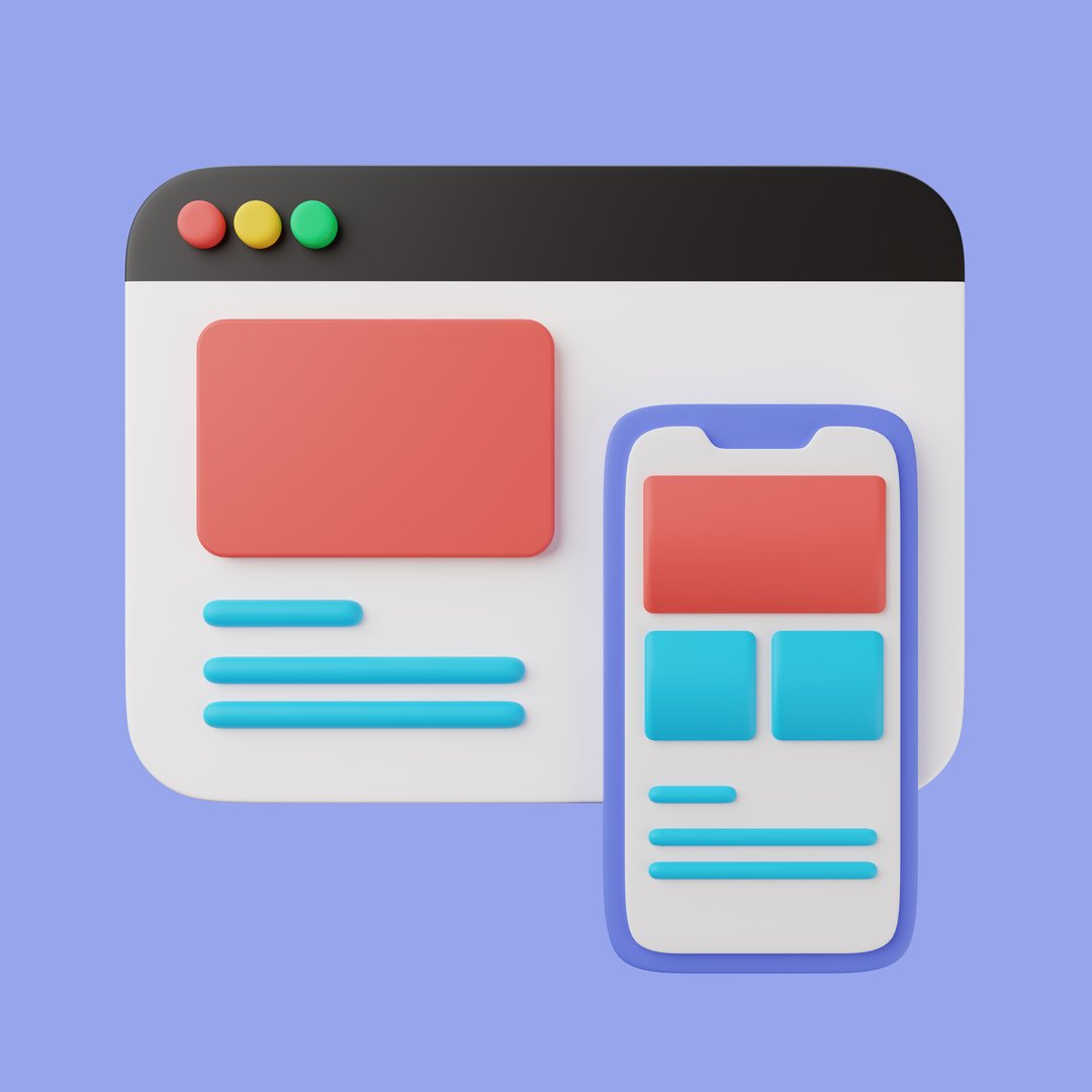 Responsive Web Design 3D Illustration