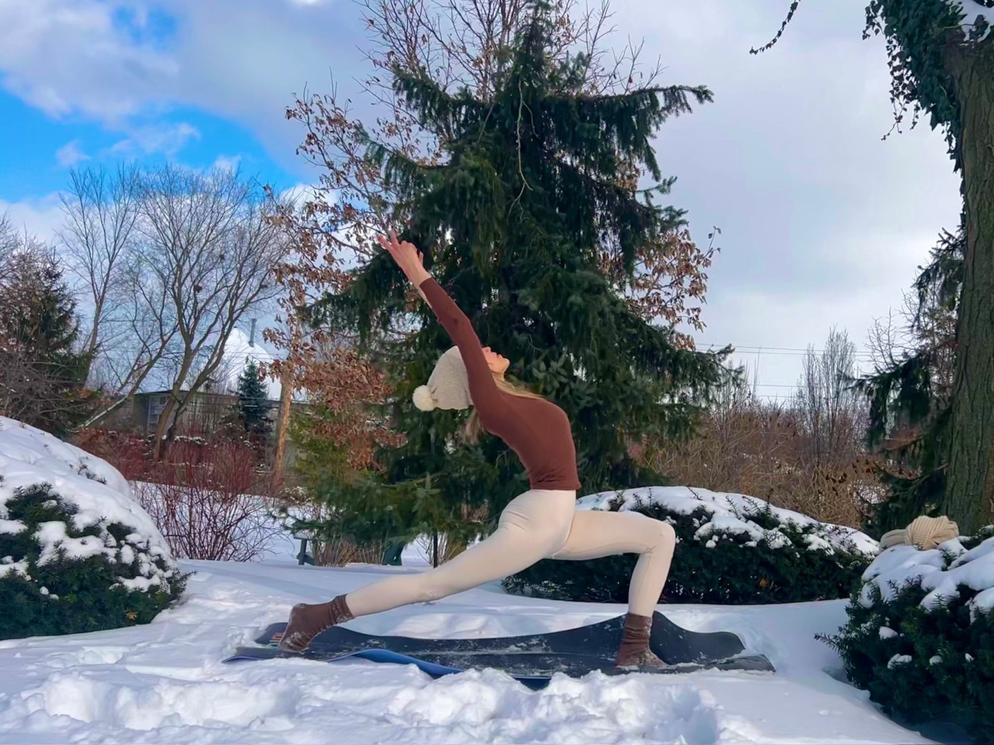 Ana Martin en clase de yoga