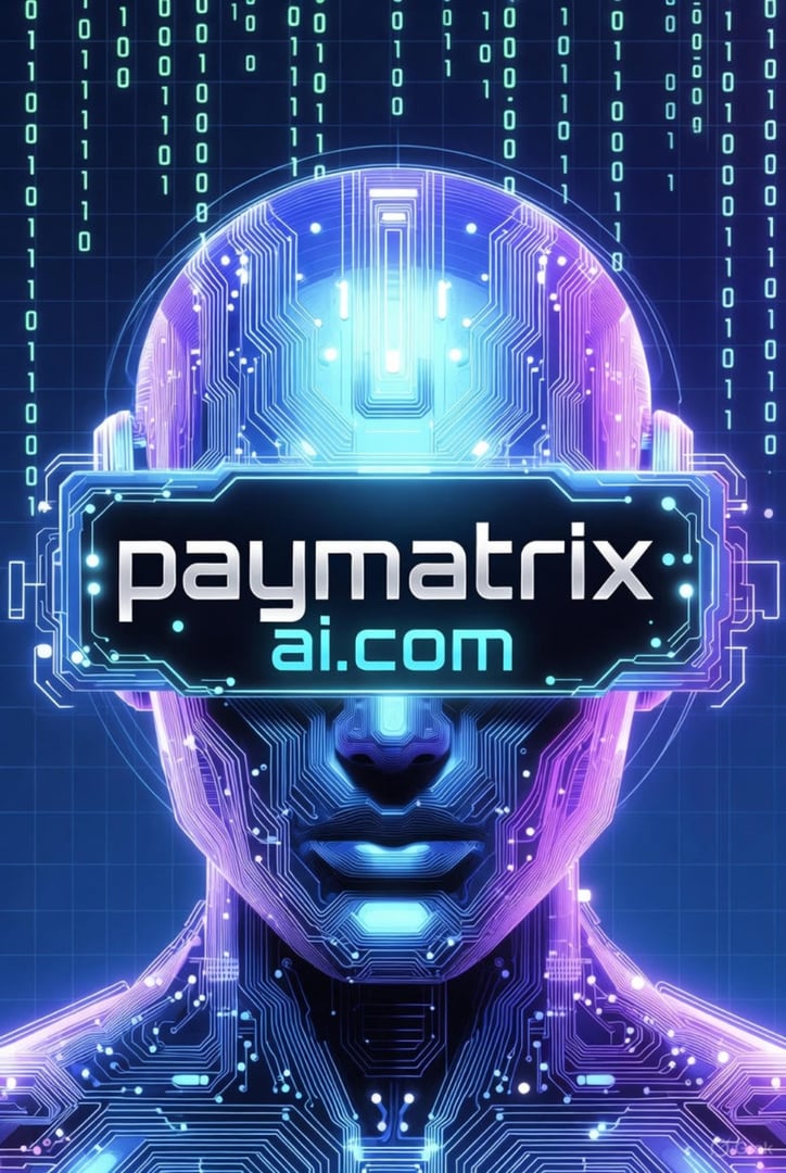 AI-powered payment processing robot showcasing PayMatrixAI's advanced artificial intelligence technology for fraud detection and smart routing