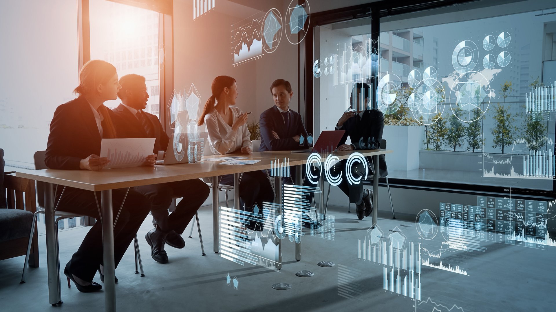 Statistics of business concept. Finance chart. Financial planning. Data analysis.