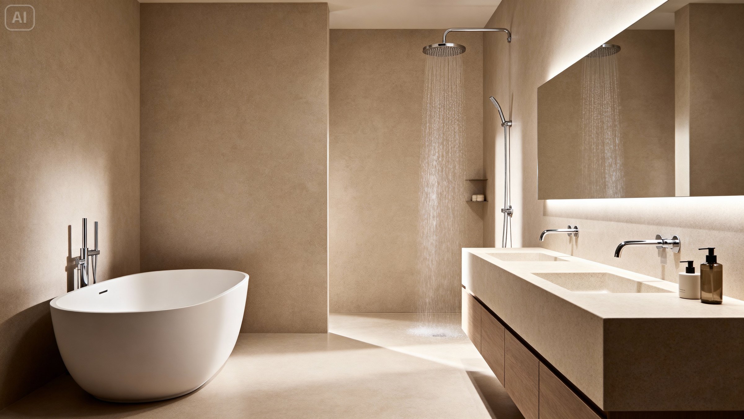 Spa bathroom materials