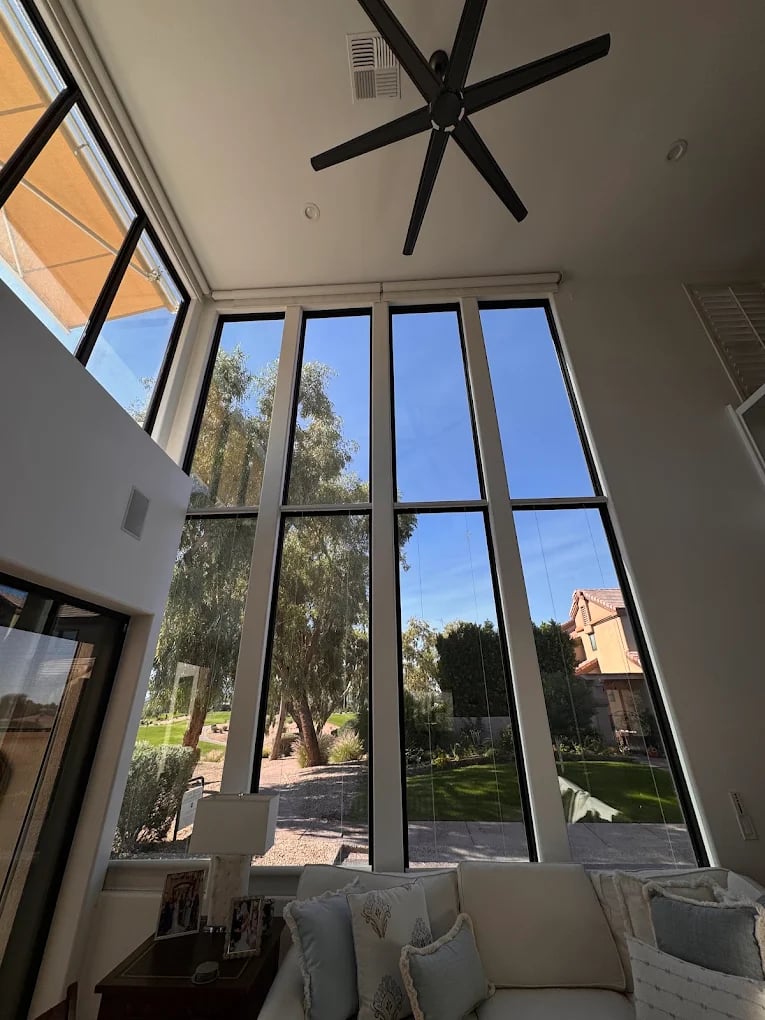 Window cleaning in action