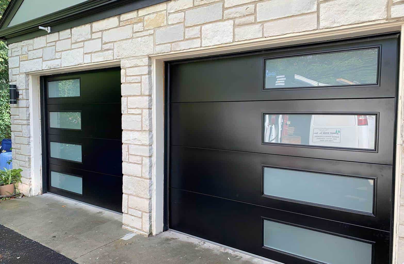 Modern garage door installation