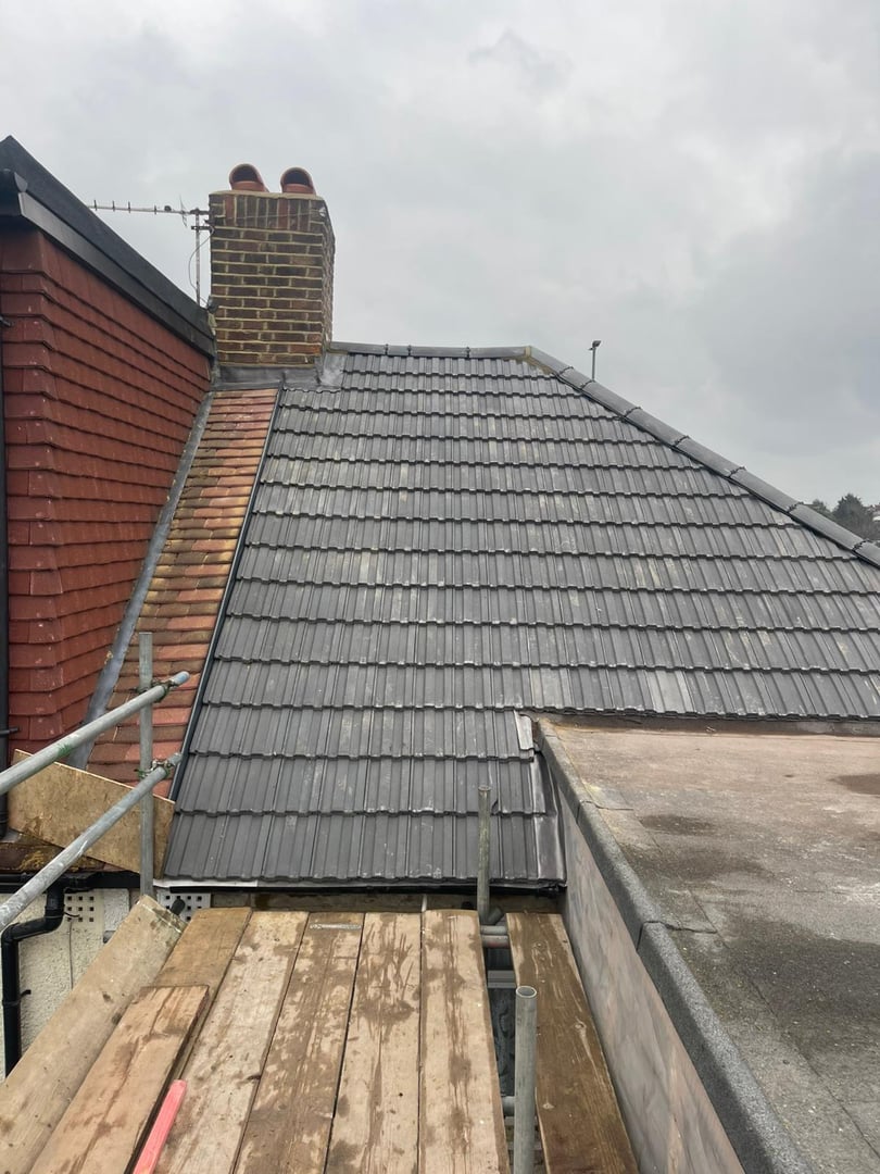 Completed roofing project by G Scott Roofing and Building Services