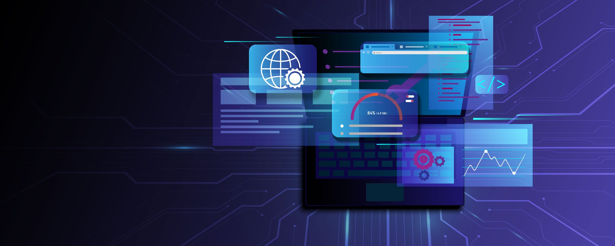 circuit board concept, technology, network, communication, web development