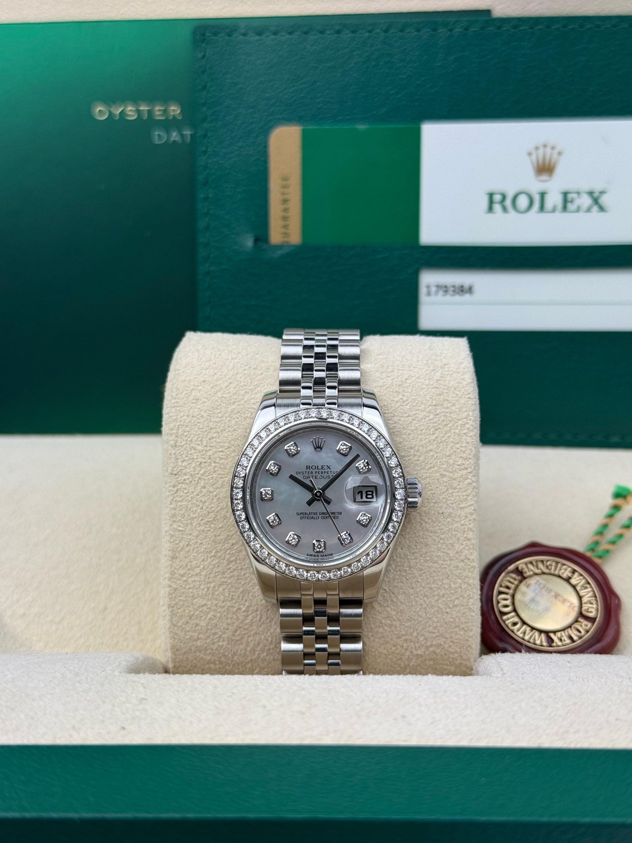 Rolex Datejust 26mm Mother of Pearl Diamond Bezel